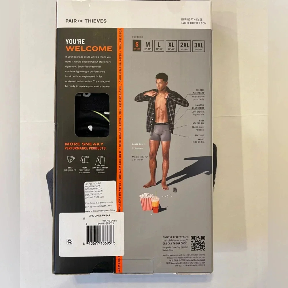 Pair of Thieves Super Fit Boxer Brief 2-pack size small NEW